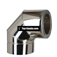 Коліно з термоізоляцією нерж/нерж AISI 304 1 мм 90° ф160/220