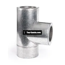 Трійник з термоізоляцією нерж/оцинк AISI 321 87° 0,8 мм ф150/220