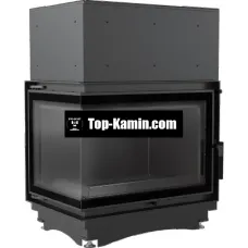 Каминная топка Kratki Zuzia PW/BL/15/BS/W/Deco без рамы, с водяным контуром