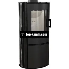 Отопительная печь Kratki Koza AB Stal черный кафель