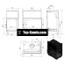 Каминная топка Kratki Oliwia PW/BP/17/BS/W/Deco без рамы, с водяным контуром