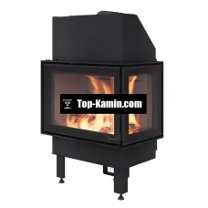 Каминная топка Nordpeis N20A с правым стеклом, рамка черная