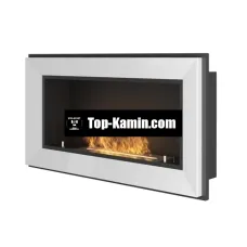 Биокамин Simple Fire Frame 900 белый со стеклом