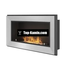 Биокамин Simple Fire Frame 900 серый со стеклом