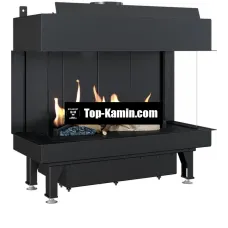 Каминная топка газовая Kratki LEO 70 NG трехсторонняя
