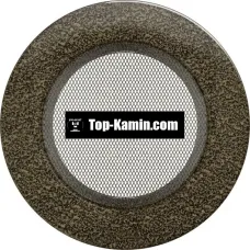 Решітка для каміну Kratki кругла чорне золото FI 125