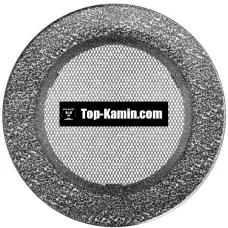 Решітка для каміну Kratki кругла чорне срібло FI 150
