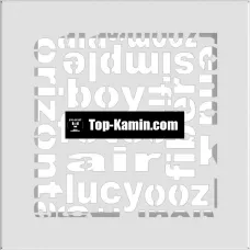 Решітка для каміну Kratki біла ABC 17х17
