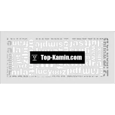 Решітка для каміну Kratki біла ABC 17х37