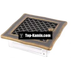 Решітка для каміну Parkanex Deco золота патина 16×16 з жалюзі
