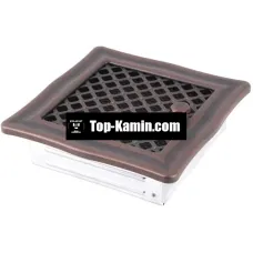 Решітка для каміну Parkanex Deco мідна патина 16×16 з жалюзі