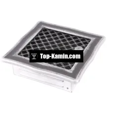 Решітка для каміну Parkanex Deco срібна патина 16×16 з жалюзі