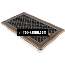 Решітка для каміну Parkanex Deco золота патина 16×32 з жалюзі