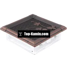 Решітка для каміну Parkanex Retro мідна патина 16×16 з жалюзі