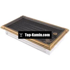 Решітка для каміну Parkanex Retro золота патина 16×32 з жалюзі