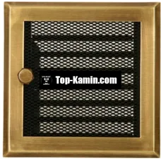 Решітка для каміну Parkanex латунь-патина 16×16 з жалюзі