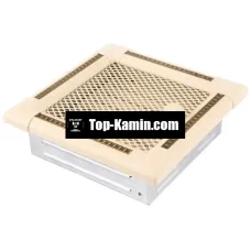 Решітка для каміну Parkanex Exclusive слонова кістка, латунь-патина 16×16 з жалюзі