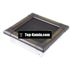 Решітка для каміну Parkanex Exclusive графітова, латунь-патина 16×16 з жалюзі