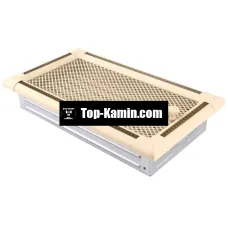 Решітка для каміну Parkanex Exclusive слонова кістка, латунь-патина 16×32 з жалюзі