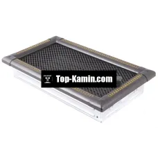 Решітка для каміну Parkanex Exclusive графітова, латунь-патина 16×32 з жалюзі