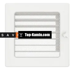 Решітка для каміну Saven Classic 17x17 біла з жалюзі