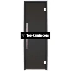 Скляні двері для хамаму GREUS Black Edition 80х200