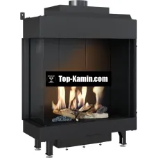 Каминная топка газовая Kratki LEO 76/62 LPG левосторонняя