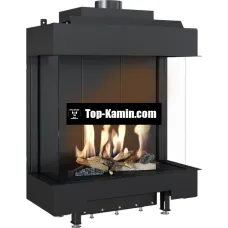 Каминная топка газовая Kratki LEO 76/62 NG трехсторонняя