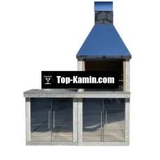 Камін-барбекю МайСад Гарден Шеф комплект S з фасадами (граніт)