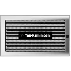 Решітка для каміну Kratki срібна (полірована) 22/37 з жалюзі