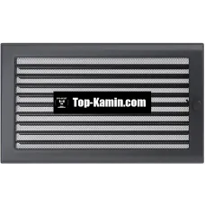 Решетка для камина Kratki графитовая 22/37 с жалюзи