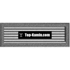 Решітка для каміну Kratki чорне срібло Оскар 17/49 з жалюзі