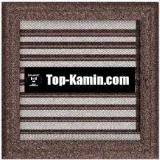 Решітка для каміну Kratki мідь (фарбована) Оскар 22/22 з жалюзі