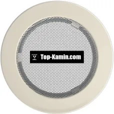 Решітка для каміну Kratki кругла кремова FI 150