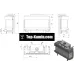 Каминная топка газовая Kratki LEO 100 LPG LP трехсторонняя