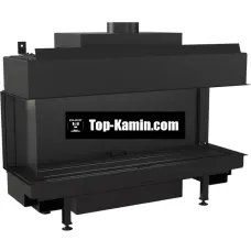 Каминная топка газовая Kratki LEO 100 LPG LP трехсторонняя