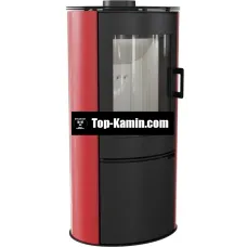 Отопительная печь Kratki Koza AB S (8 кВт) красный кафель