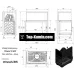 Каминная топка Kratki Oliwia L/BS 18 кВт левая